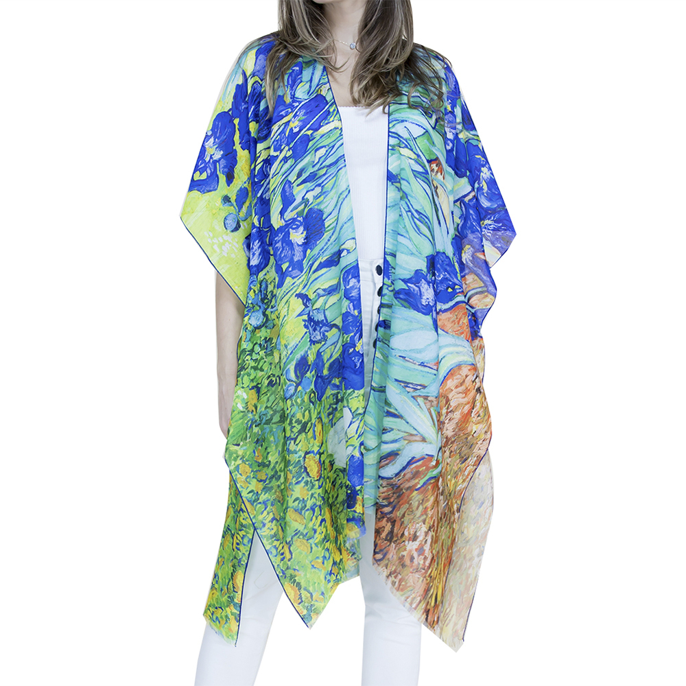 Women's Kimono Bathing Suit Beach Cover Up Summer Swimsuit Wrap Shawl Cardigan I